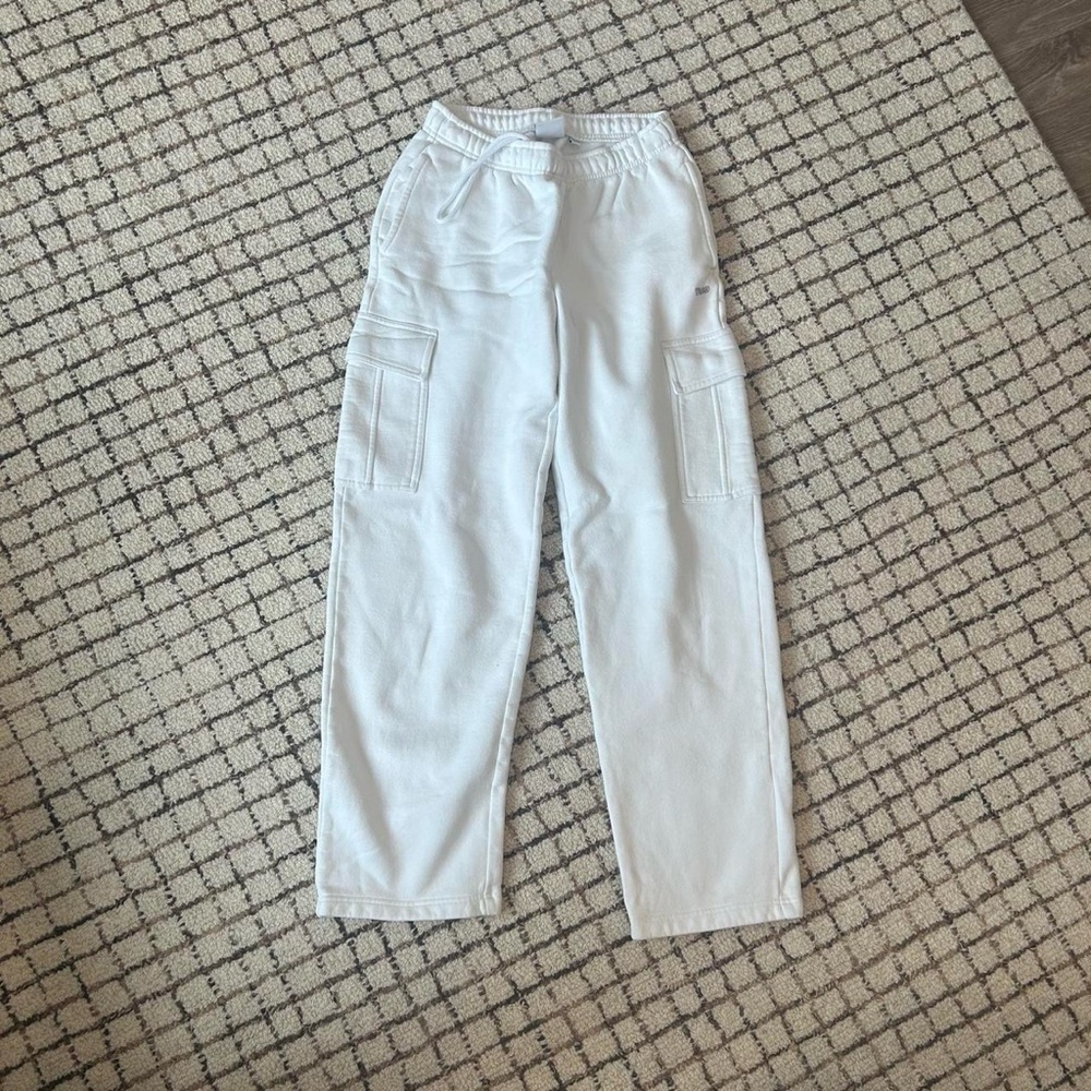 TNA Cozy Fleece Sweatpants in White